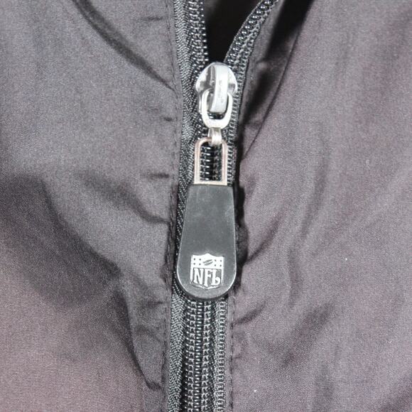 Y2K Reebok Pittsburgh Steelers NFL Windbreaker Jacket Men’s L Black/Gray - Picture 3 of 9